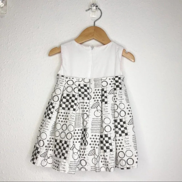 Mayoral dress sleeveless black & white cherry‎ print size 18 months - Picture 2 of 10